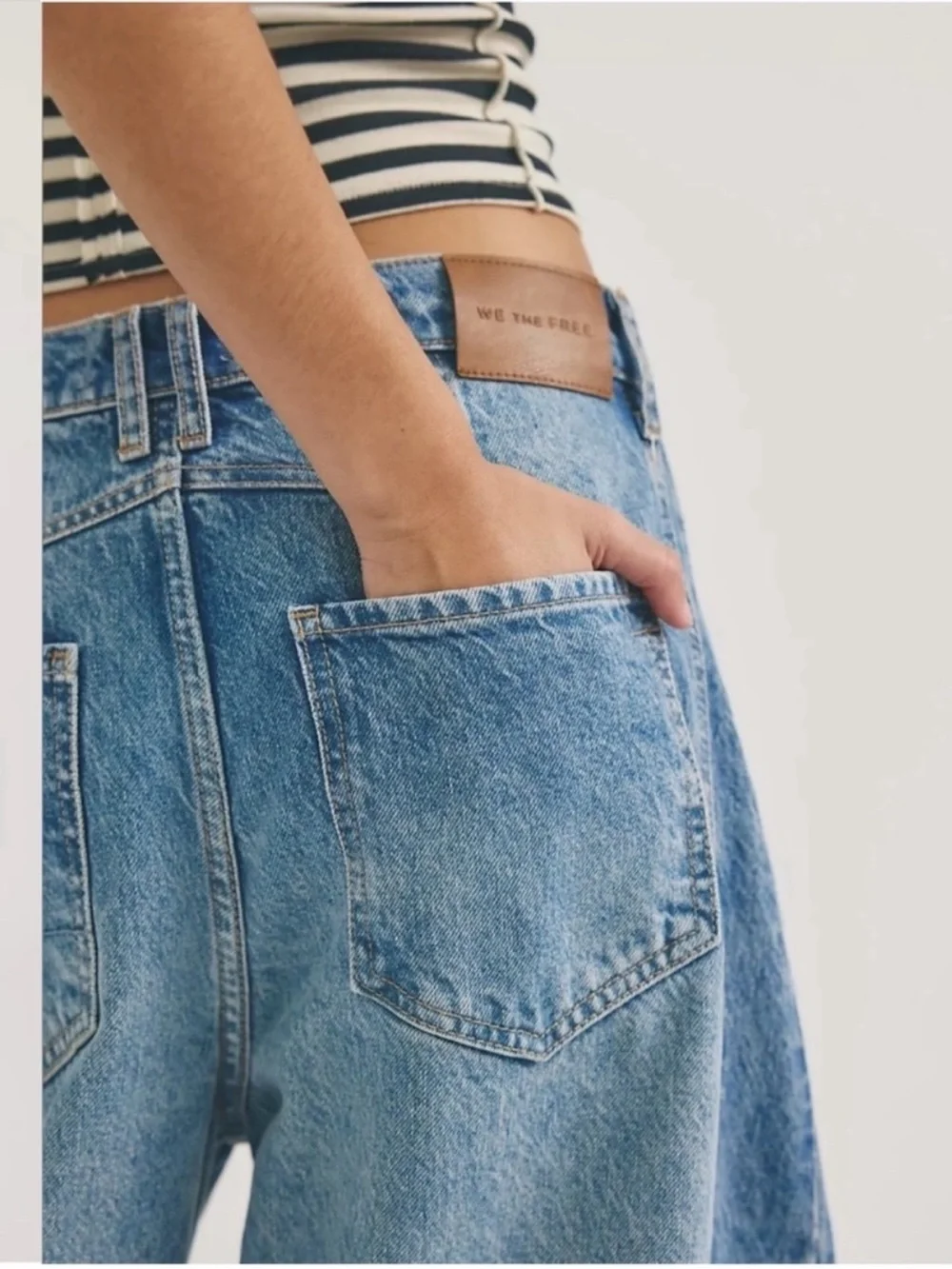 Free People Good Luck Mid-Rise Barrel Jeans